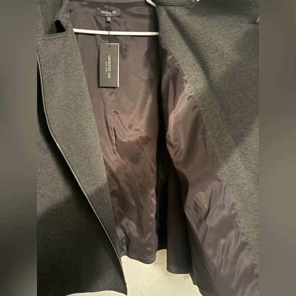 Lafayette 148 New York Charcoal Gray Asymmetrical Blazer | NWT - Picture 8 of 13